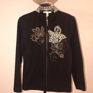 JM Collection Petite zip jacket
